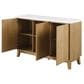 Furniture of America Nayel 3-Door Genuine Marble Top Server in Natural, , large