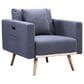 HOMLUX 3-Piece Sofa Loveseat Chair Set with USB Ports and Pockets in Dark Gray, , large
