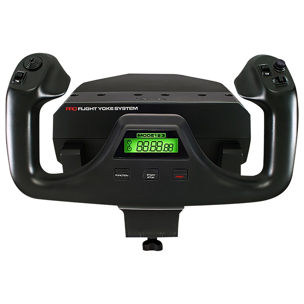 Logitech Flight Yoke System Professional Simulation Yoke and Throttle Quadrant in Black, , large