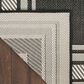 Nourison Horizon HOZ03 Black 6" x 9" Indoor/Outdoor Area Rug, , large