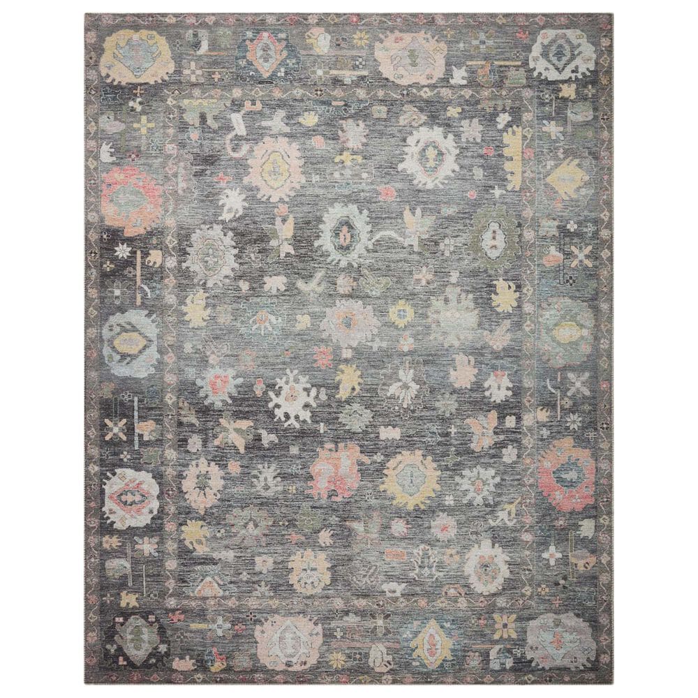 Loloi Elysium 7"6" x 9"6" Charcoal and Multicolor Area Rug, , large