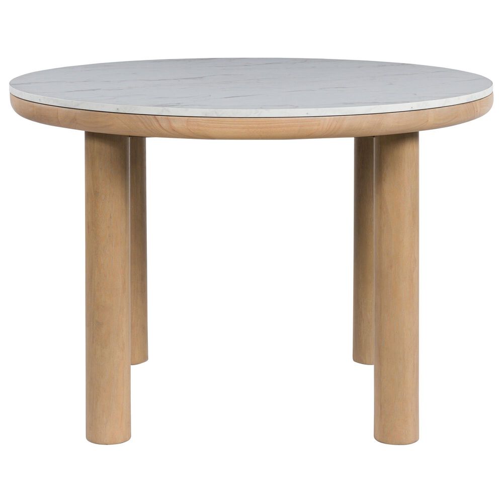 Ashley Sawdyn Dining Table in Light Brown and White - Table Only, , large
