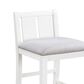 HOMLUX Counter Height Upholstered Chair in White (Set of 2), , large