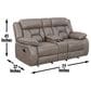 Steve Silver Tyson Manual Reclining Glider Console Loveseat in Grey, , large