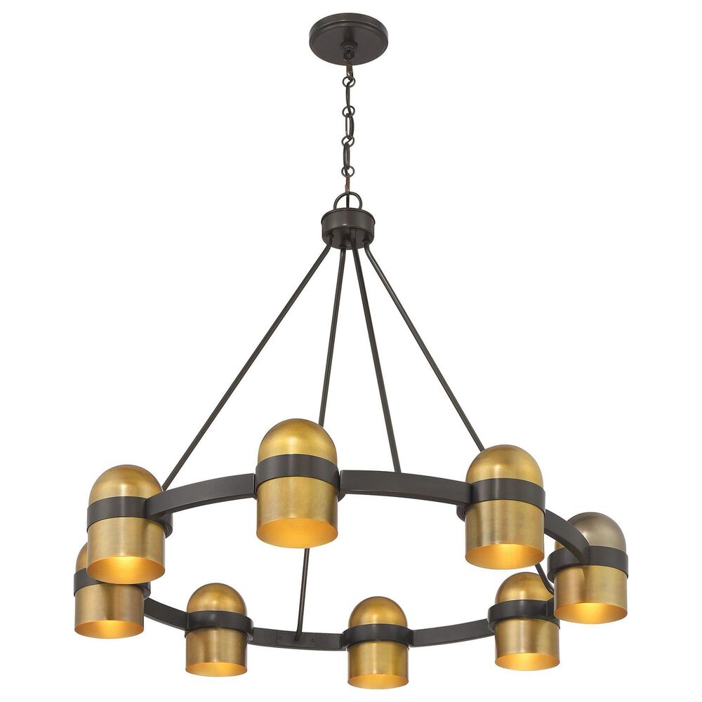 Savoy House Andover 8-Light Chandelier in Mediterranean Bronze and Riviera Brass, , large