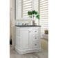 James Martin Vanities De Soto 30" Single Bathroom Vanity in Bright White with 3 cm Parisien Bleu Quartz Top and Rectangular Sink, , large