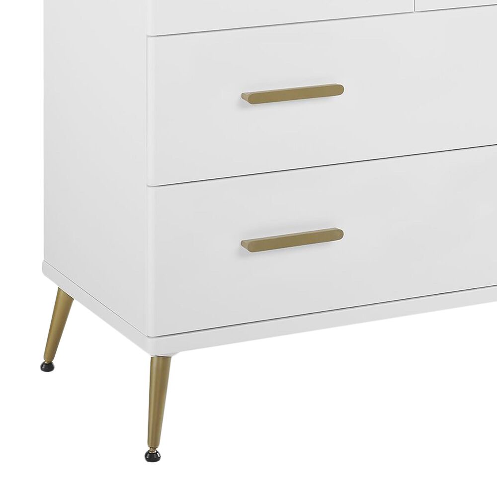 Delta Sloane 4 Drawer Dresser with Changing Top in White and Melted Bronze, , large