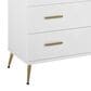 Delta Sloane 4 Drawer Dresser with Changing Top in White and Melted Bronze, , large