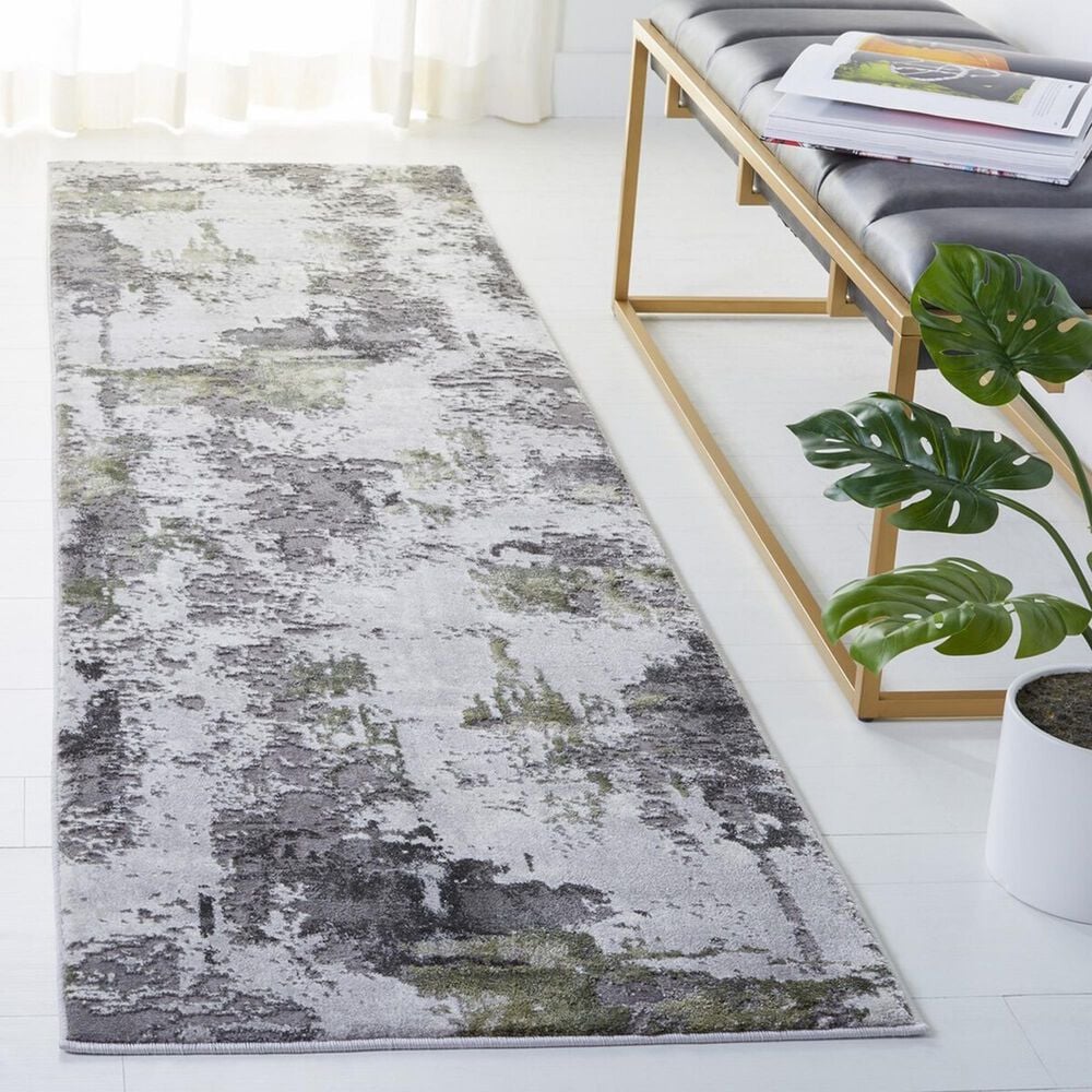 Safavieh Craft CFT820Y 2&#39;3&quot; x 6&#39; Grey and Green Runner, , large