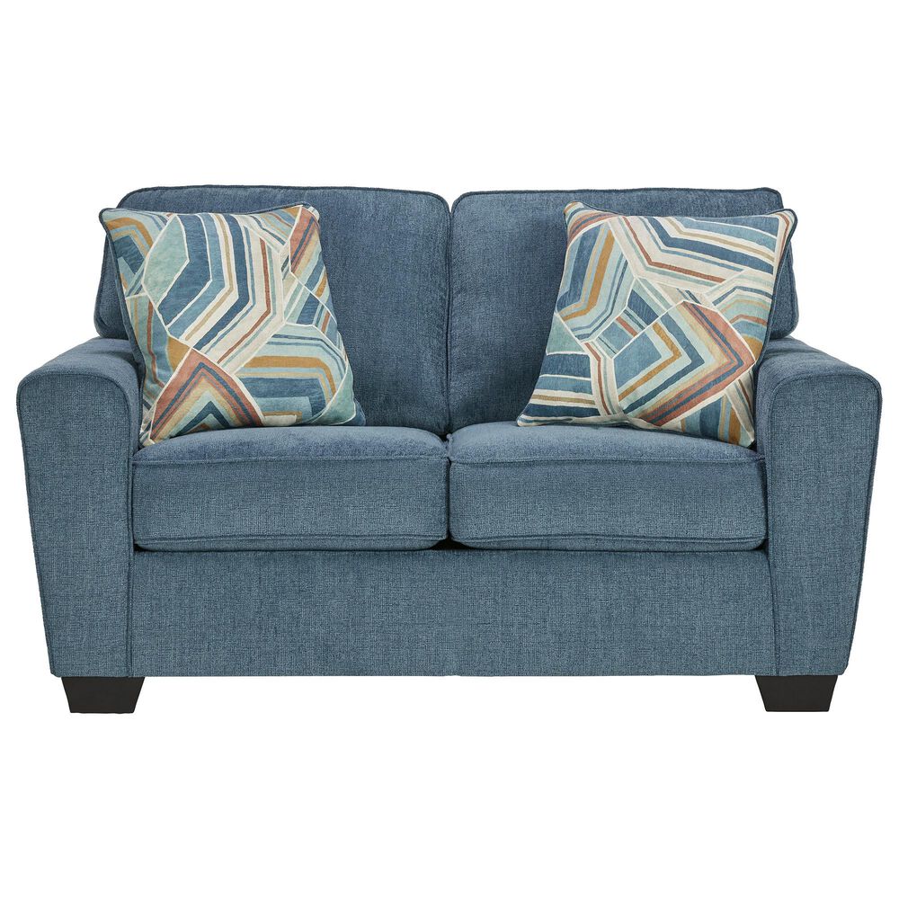 Ashley 7-Piece Living Room Set in Blue, , large
