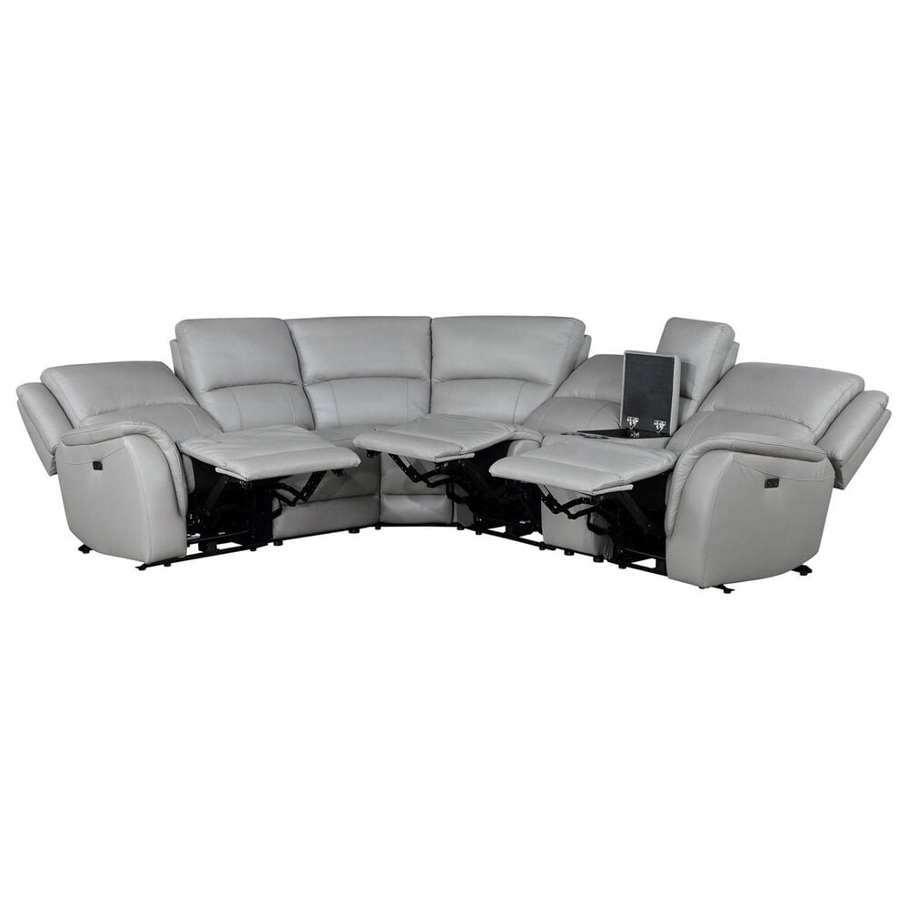 Steve Silver Alexandria 6-Piece Power Reclining Sectional in Stone, , large