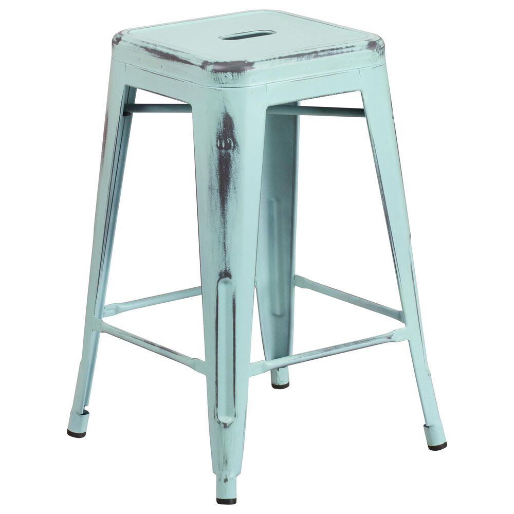 Flash Furniture 24" Counter Stool in Blue, , large