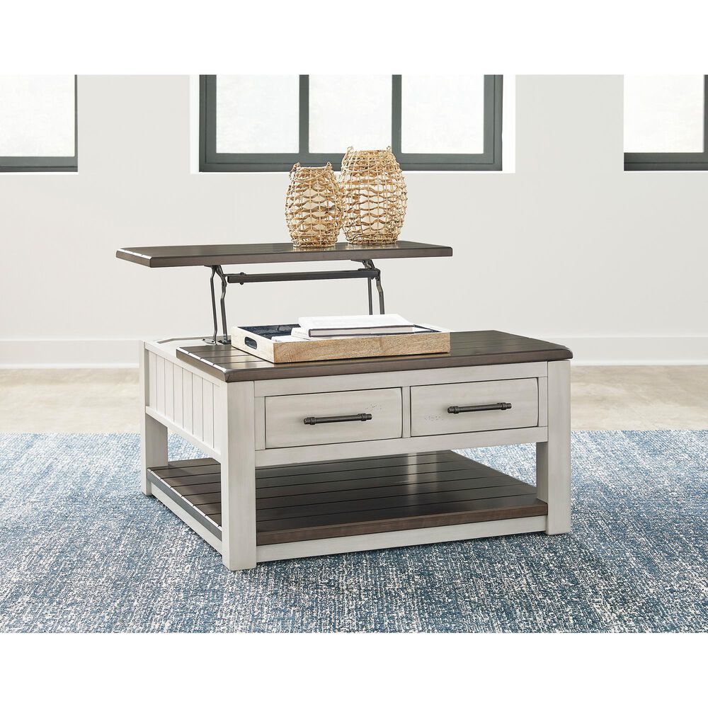Ashley Darborn Lift Top Cocktail Table in Gray and Brown, , large