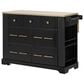 HOMLUX 51" Kitchen Island with Pull Out Trash Can Storage in Black, , large