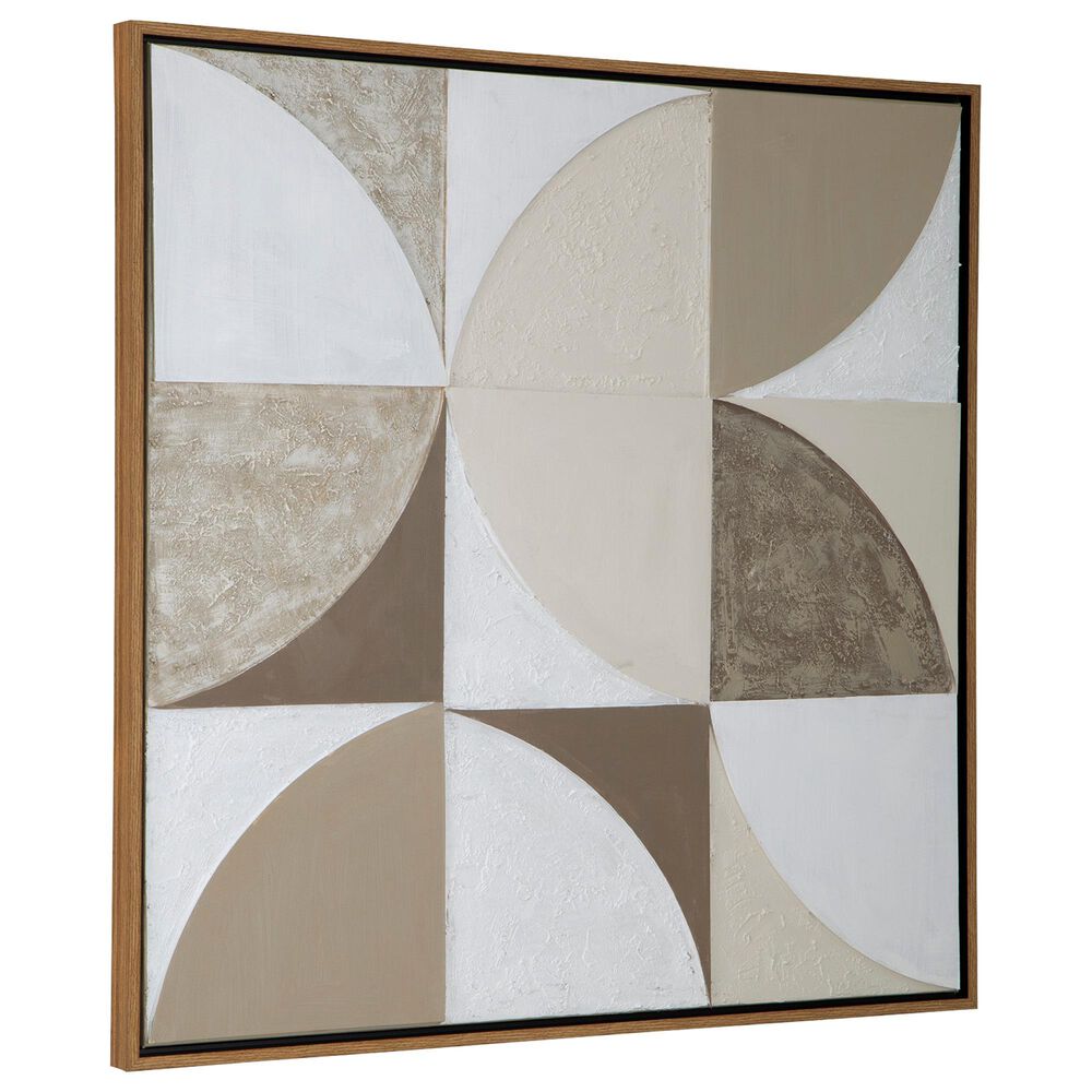 Ashley Harelman 40" x 40" Wall Art in Tan, Taupe and White, , large
