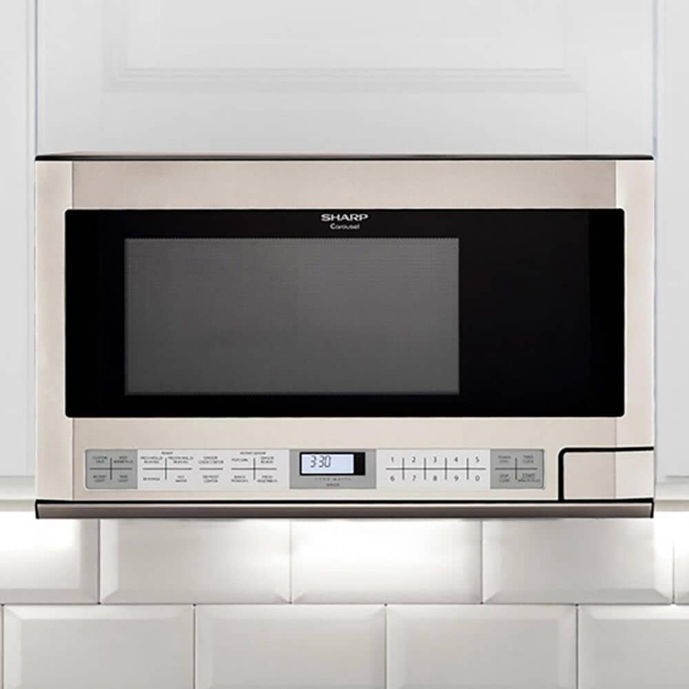 Sharp 1.5 Cu. Ft. Over-the-Counter Carousel Microwave Oven in Stainless Steel, , large