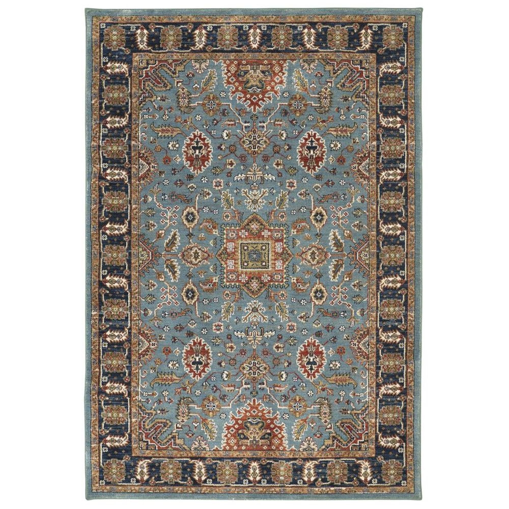 Karastan Spice Market Deir 90665-50123 9'6" x 12'11" Aqua Area Rug, , large