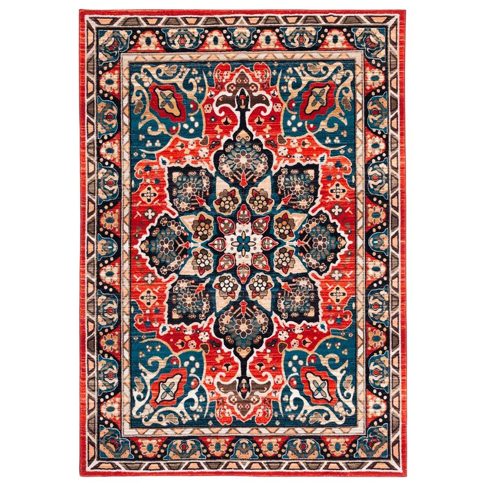 Safavieh Riviera 5"5" x 7"7" Black and Red Area Rug, , large