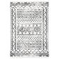 Safavieh Tulum TUL268 6" x 9" Ivory and Black Area Rug, , large