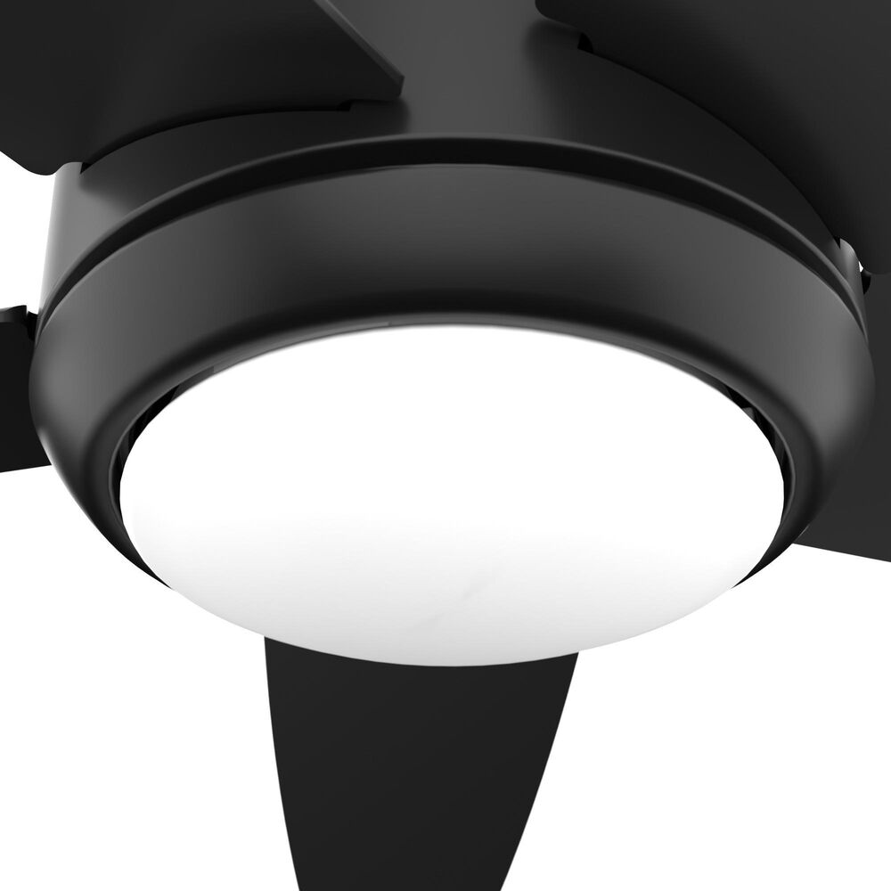 Hunter Zayden 52&quot; Ceiling Fan with LED Light in Matte Black, , large