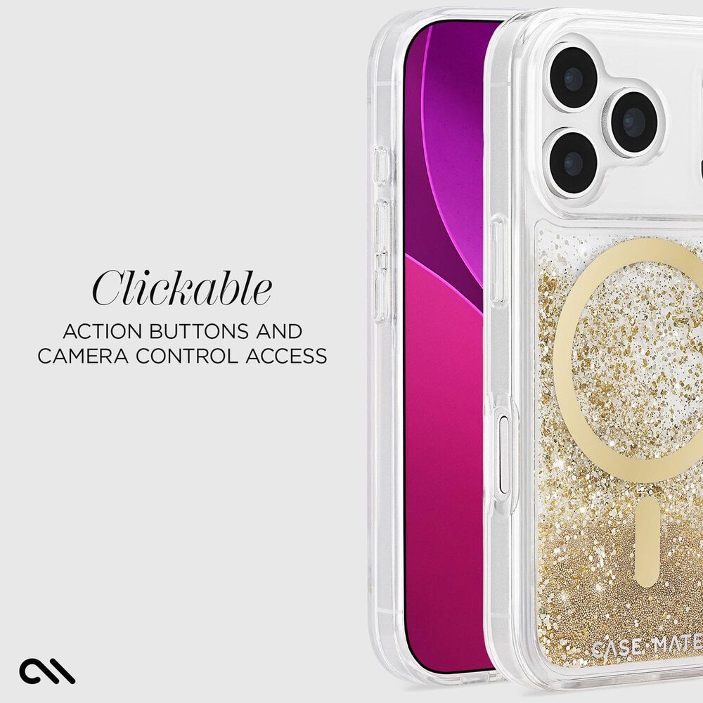 Case-Mate Waterfall MagSafe Case for iPhone 17 Pro in Gold, , large