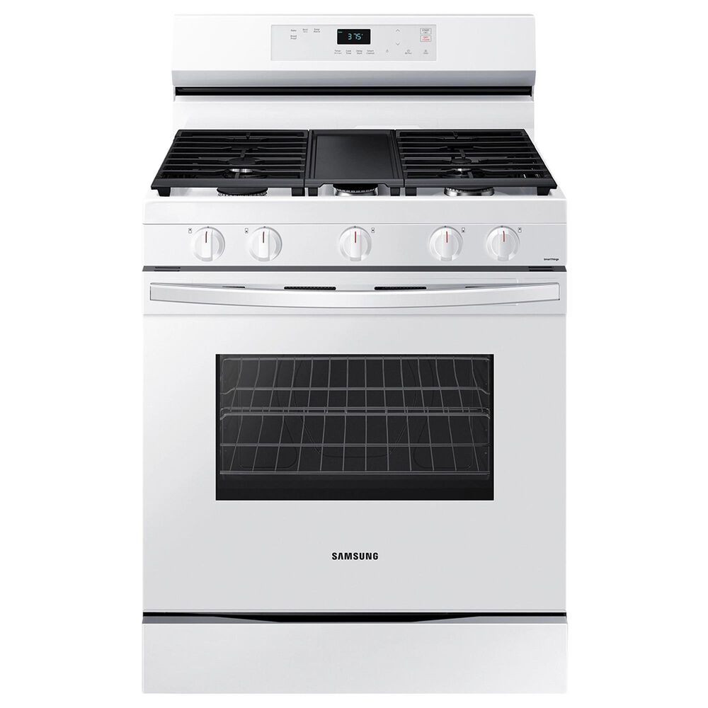 Samsung 6 Cu. Ft. Freestanding Gas Range with Integrated Griddle in White, , large