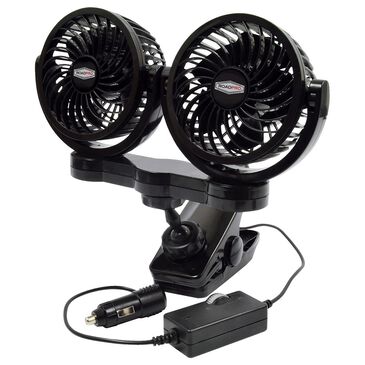 RoadPro 12-Volt Dual Fan With Mounting Clip, , large