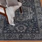 Central Oriental Minerva Hester 5" x 7"3" Vintage Blue and Alabaster Area Rug, , large