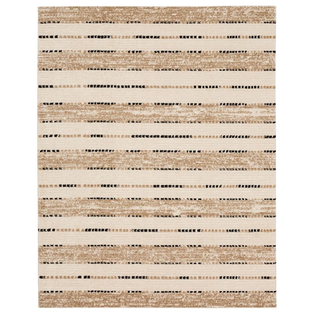 Karastan Traverse Lanes 8" x 10" Tan Area Rug, , large