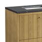 James Martin Vanities Hudson 36" Single Bathroom Vanity in Light Natural Oak with 3 cm Parisien Bleu Quartz Top and Rectangular Sink, , large