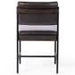 Four Hands Benton Dining Side Chair in Black Top Grain Leather and Burnt Oak, , large