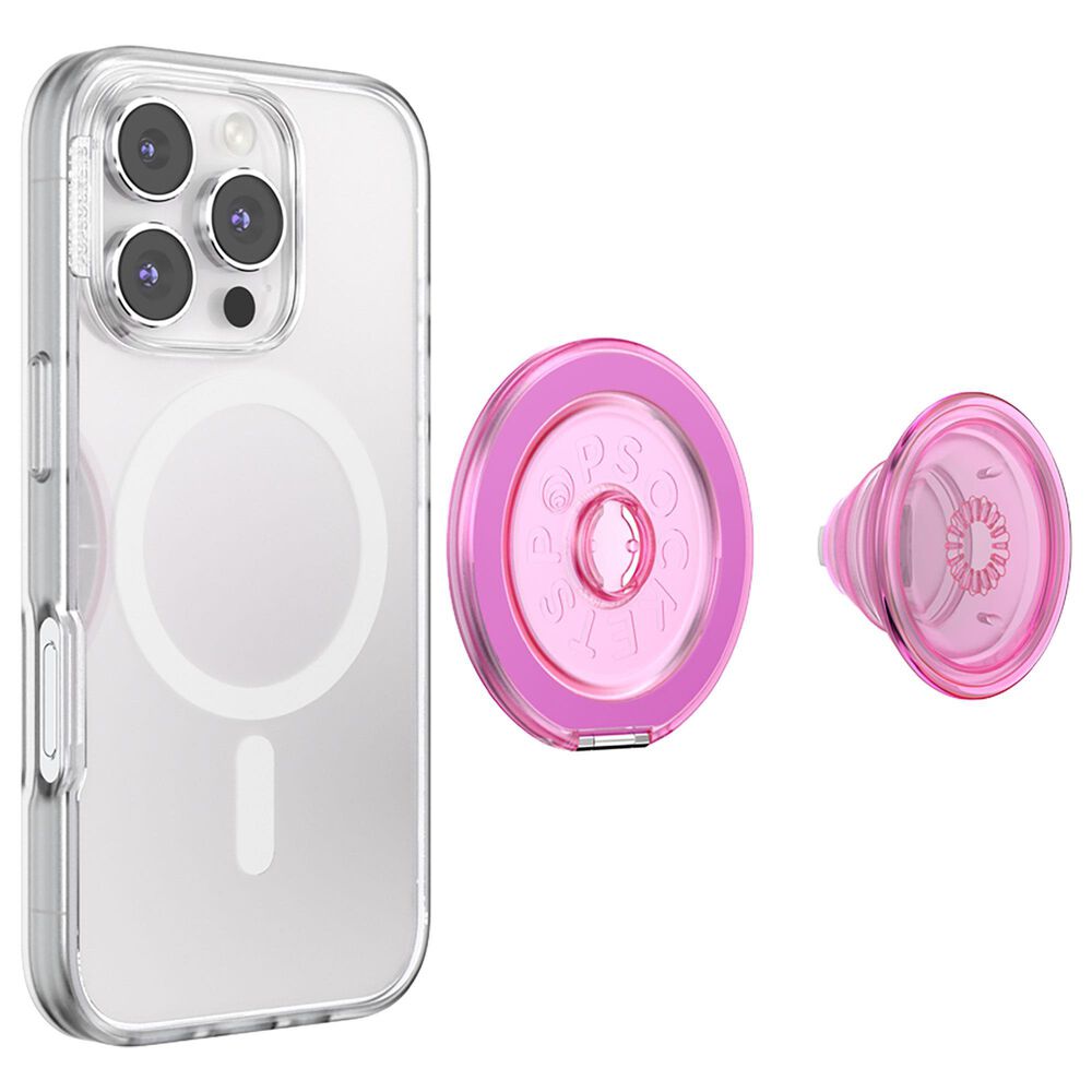 PopSockets MagSafe Circle Kick-Out PopGrip in Translucent Baby Pink, , large