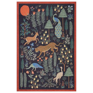 Rifle Paper Co. Menagerie  2"6" x 7"6" Black Runner, , large