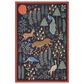 Rifle Paper Co. Menagerie  2"6" x 7"6" Black Runner, , large