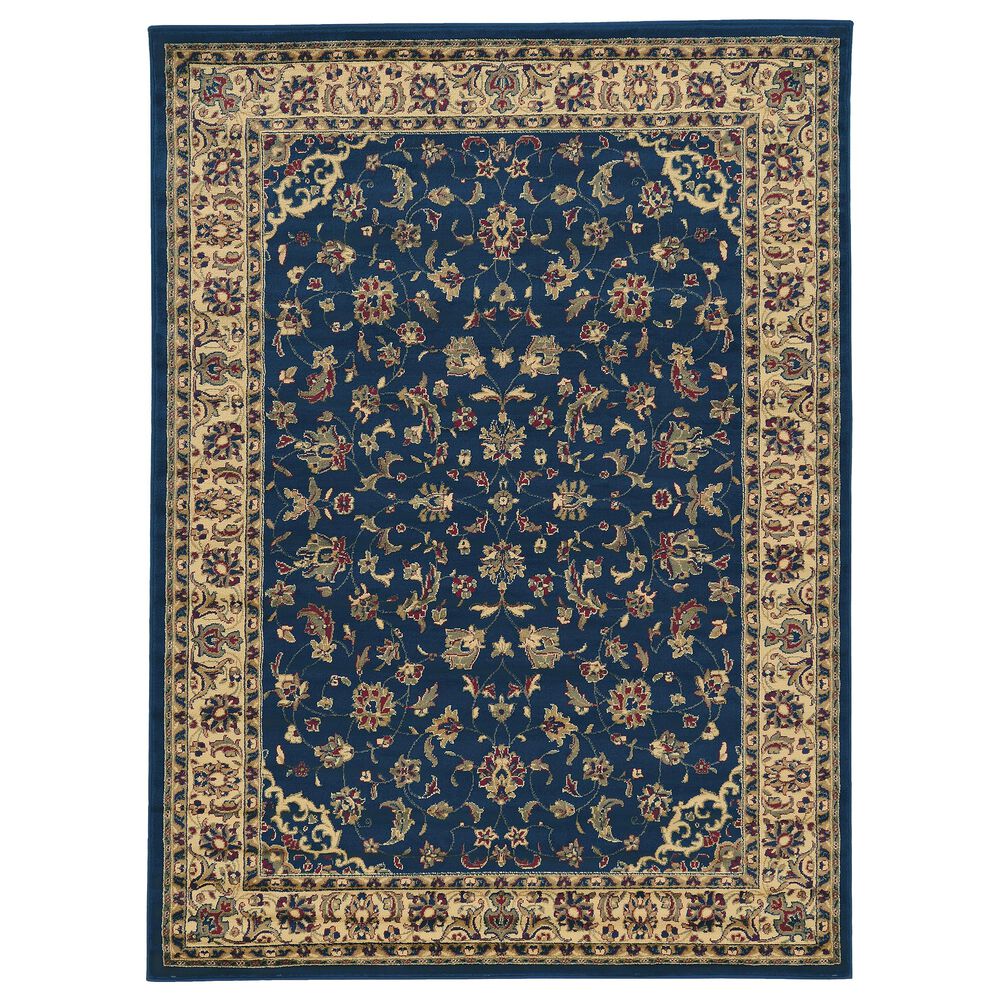 Radici USA Castello 953 6'7" x 9'6" Blue Area Rug, , large