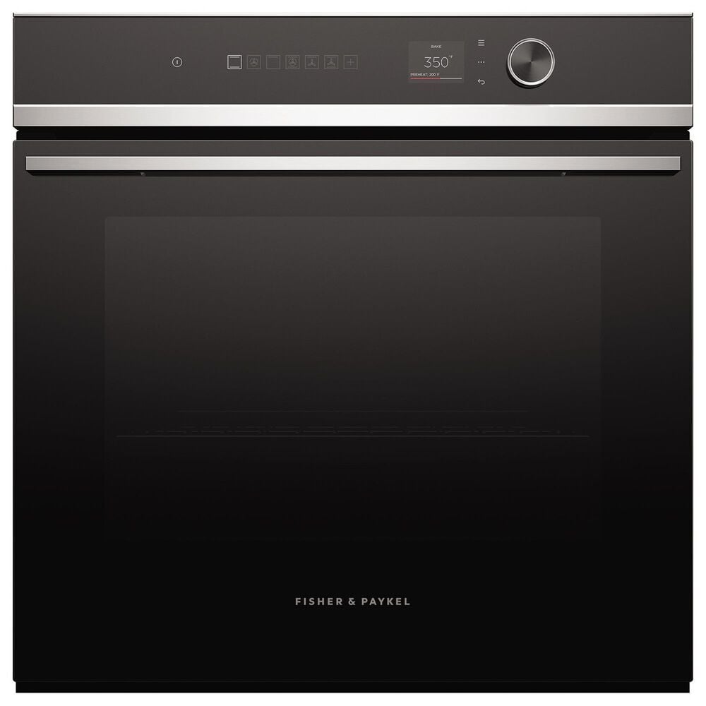 Fisher & Paykel Series 7 24" Contemporary Single Electric Wall Oven with 11 Functions in Stainless Steel and Black, , large