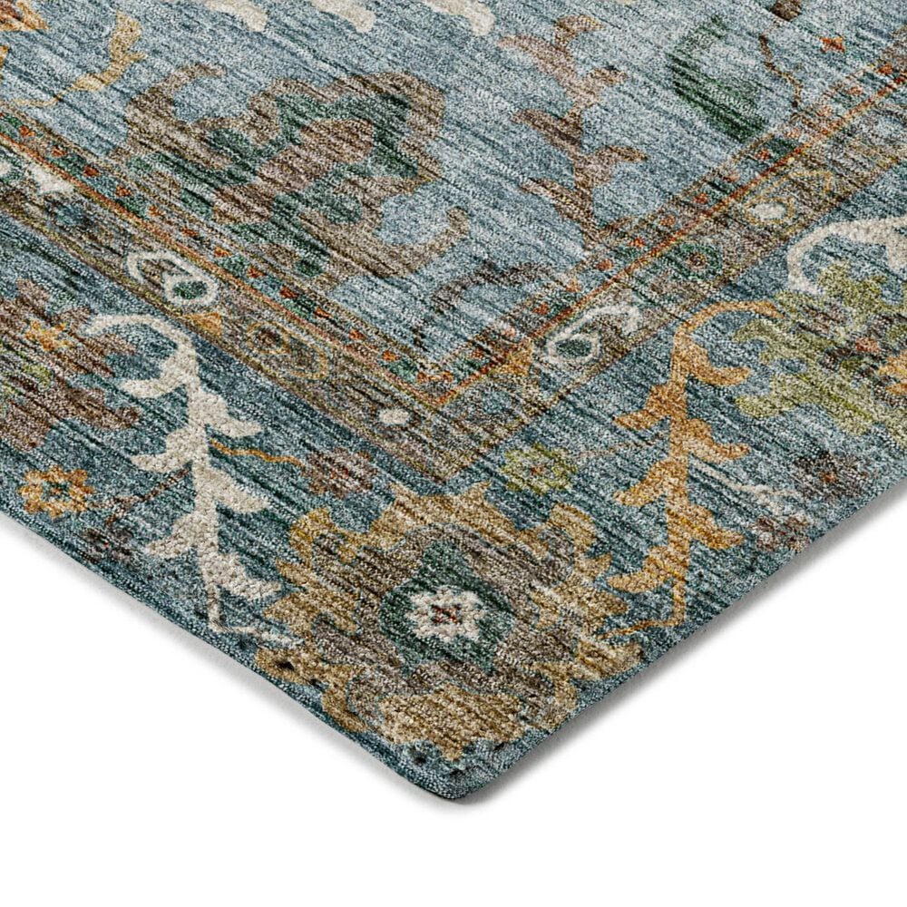 Dalyn Rug Company Silk Road Aqua, Gold, Copper, Blue, Teal, Mocha and Fern 10&#39; x 14&#39; Area Rug, , large