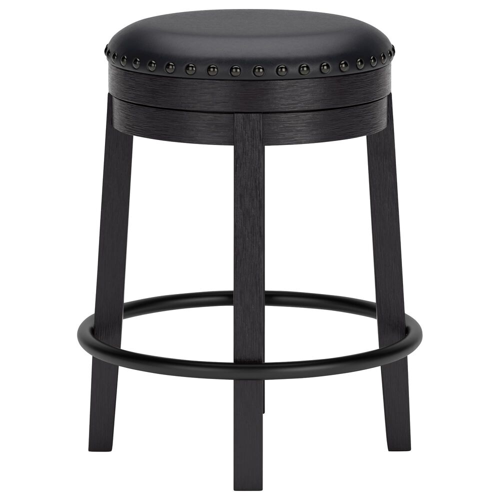 Ashley Valebeck Swivel Counter Stool in Antiqued Black, , large