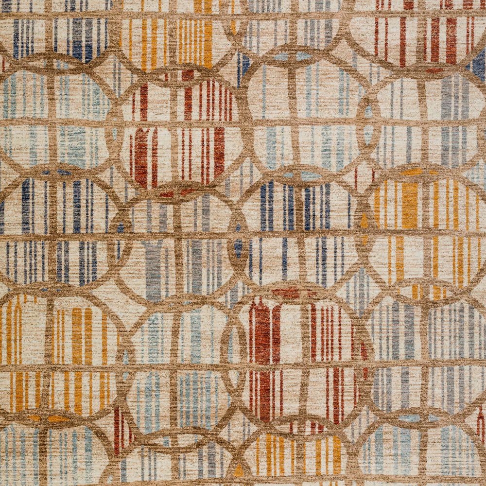 37B Neola Geometric 1&#39;8&quot; x 2&#39;6&quot; Khaki Area Rug, , large