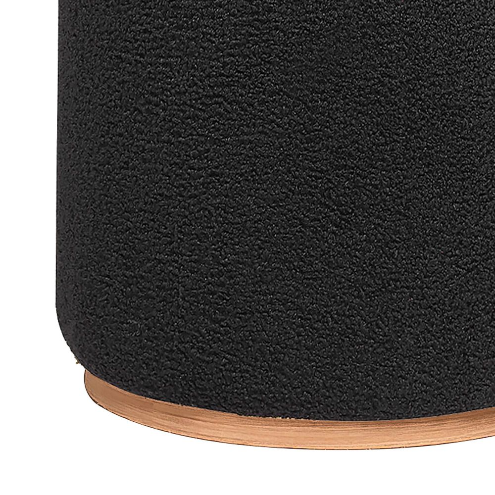 Coaster Zena Round Ottoman in Black, , large