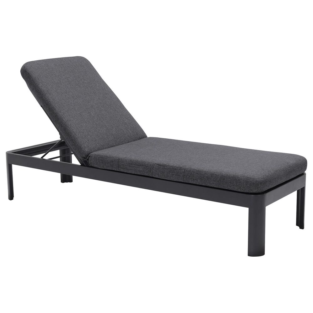 Blue River Portals Patio Lounge Chair in Gray/Black, , large