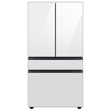 Samsung Bespoke 23 Cu. Ft. French Door Refrigerator with Beverage Center - White Glass Panels Included, , large