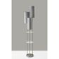 Adesso Trio Shelf Floor Lamp in Brushed Steel, , large