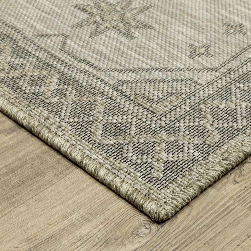 Oriental Weavers Tortuga TR08A 3&#39;3&quot; x 5&#39; Beige and Black Area Rug, , large