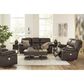 Ashley Leesworth Power Reclining Sofa in Dark Brown, , large