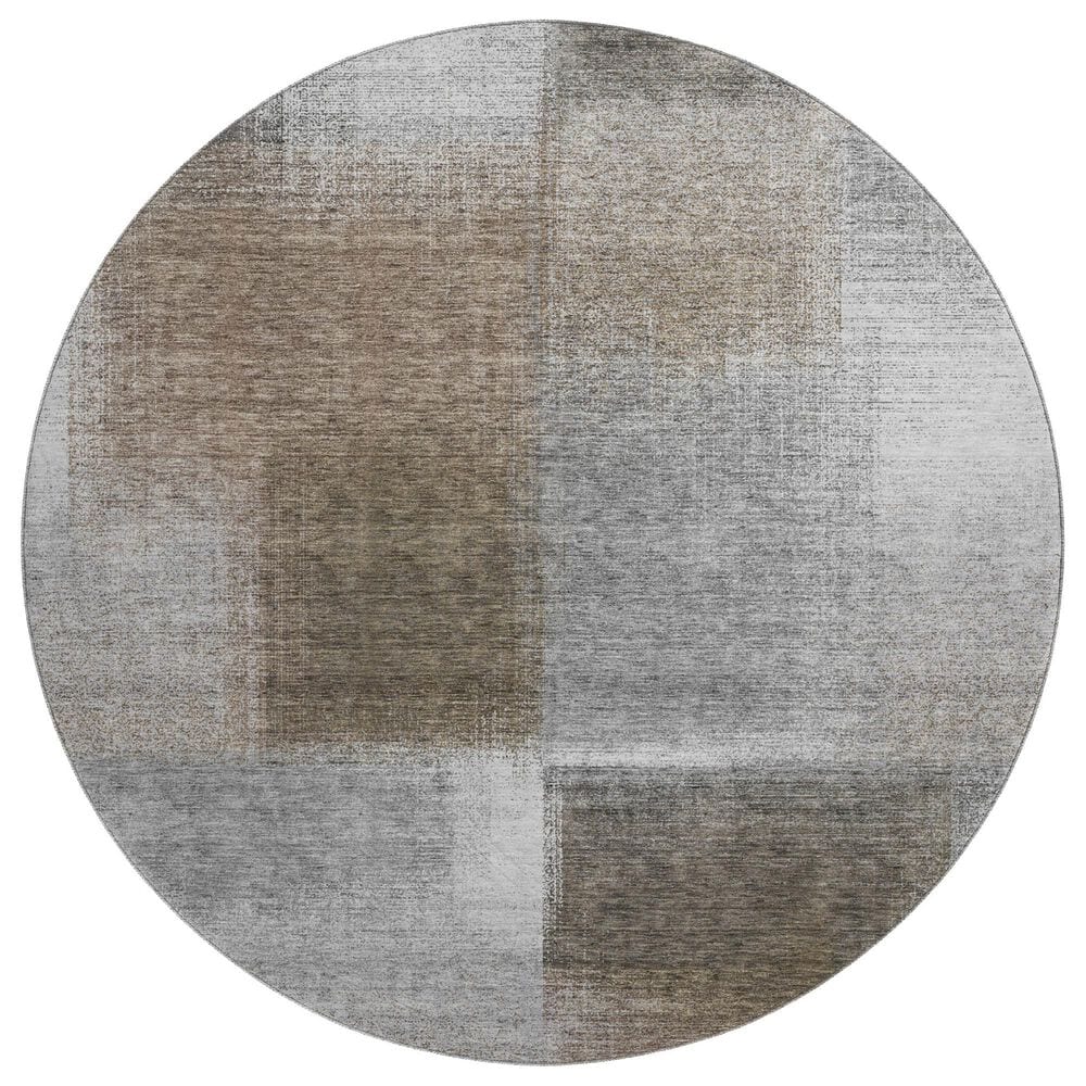 Dalyn Rug Company Trevi TV10 8" Round Pewter Area Rug, , large