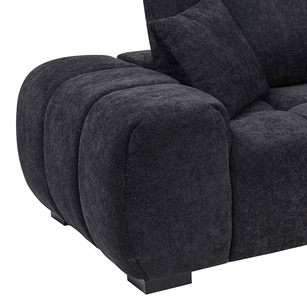 37B Octavia 2-Piece Stationary Right Facing Sectional with Chaise in Black, , large