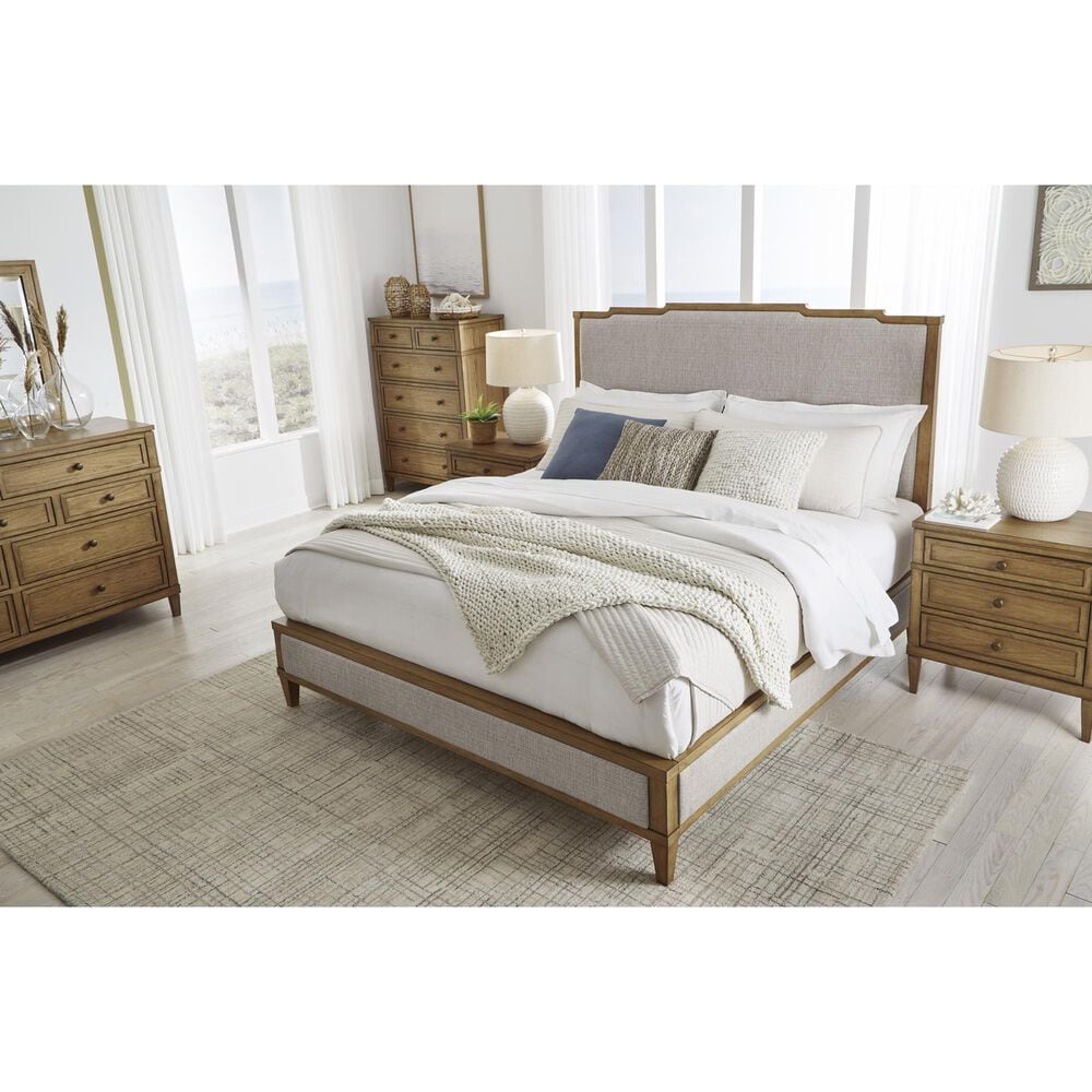 Ashley Sharlance Queen Upholstered Panel Bed in Light Brown, , large