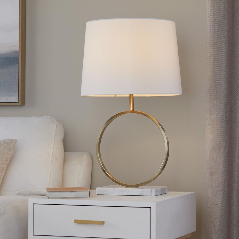 Grandview Gallery Moon Table Lamp in Gold and White, , large