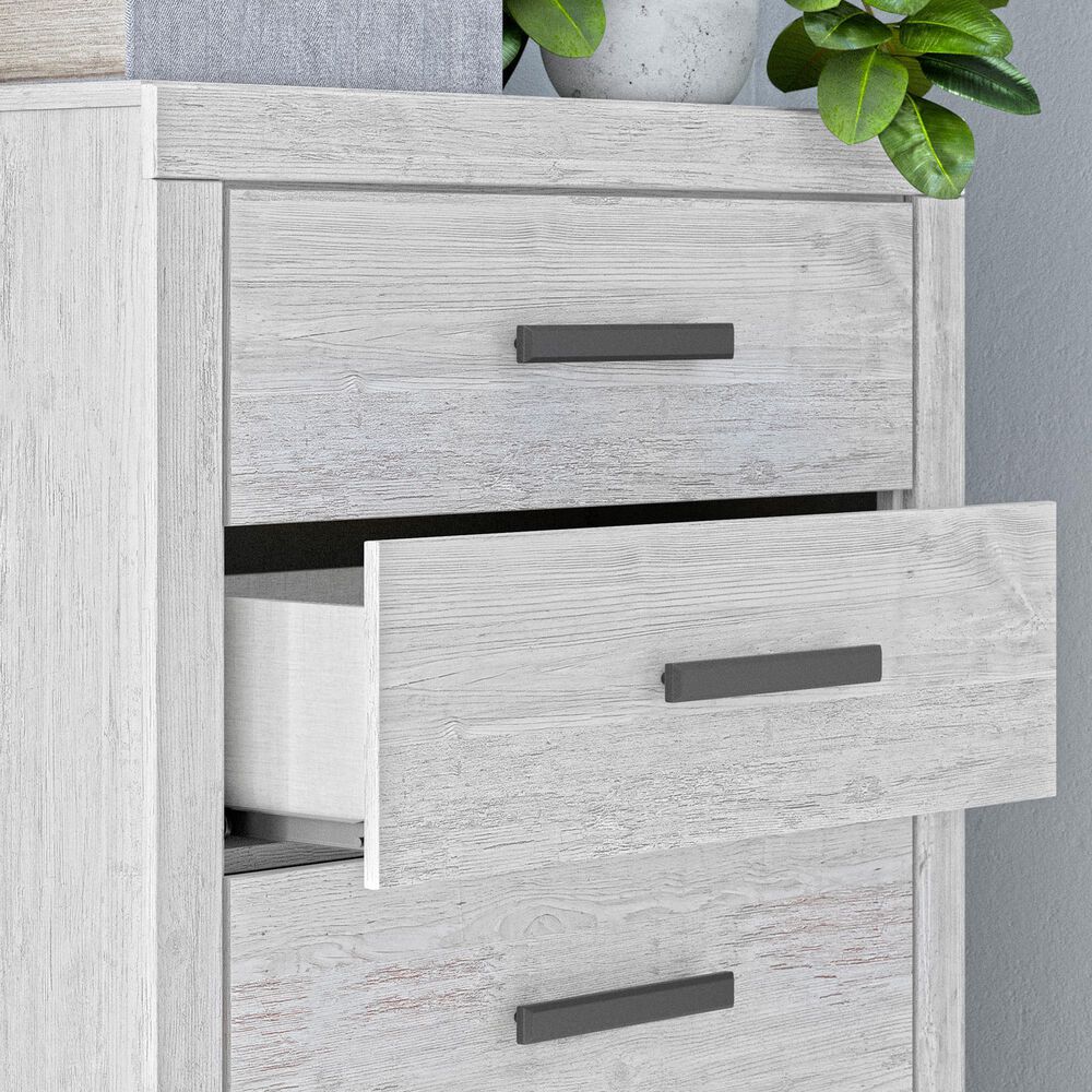 Ashley Cayboni 5-Drawer Chest in Whitewash, , large